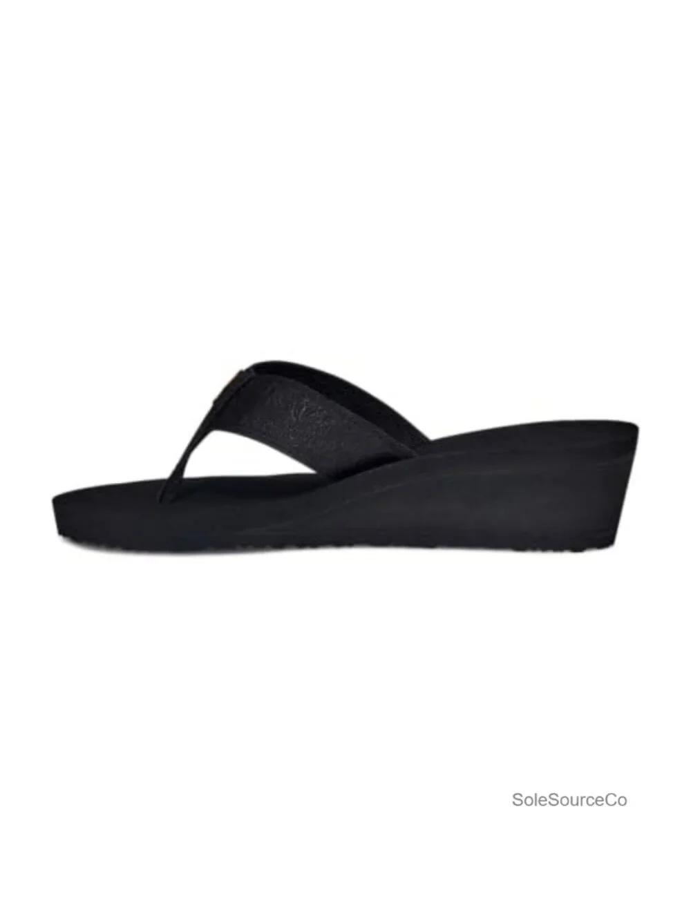 Women's Wedge Flip Flop Sandals with Woven Straps and EVA Sole